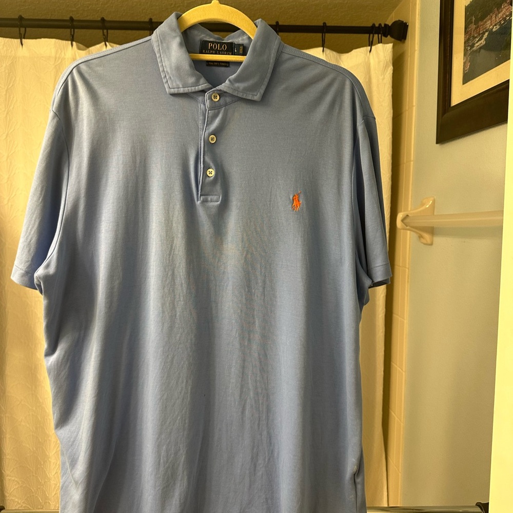 Polo by Ralph Lauren Men's Blue Polo Shirt